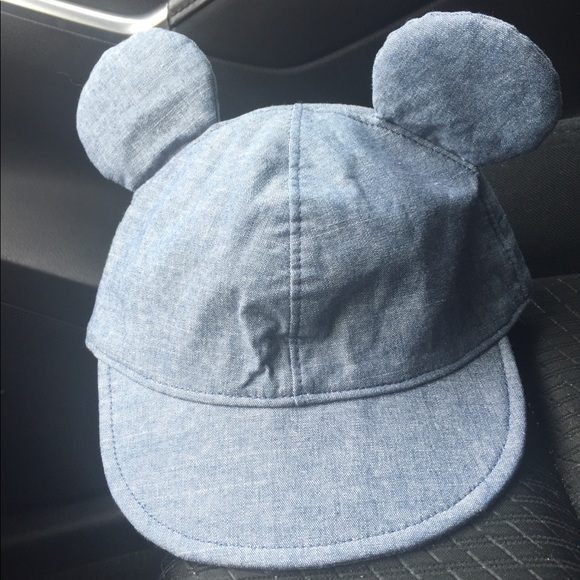GAP Disney Mickey Mouse Hat Cap Denim Baby Infant Toddler Gift Present Accessory